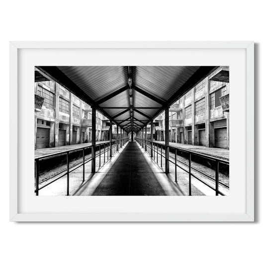 Black and White New York Architecture Fine Art Print of Brooklyn Army Terminal
