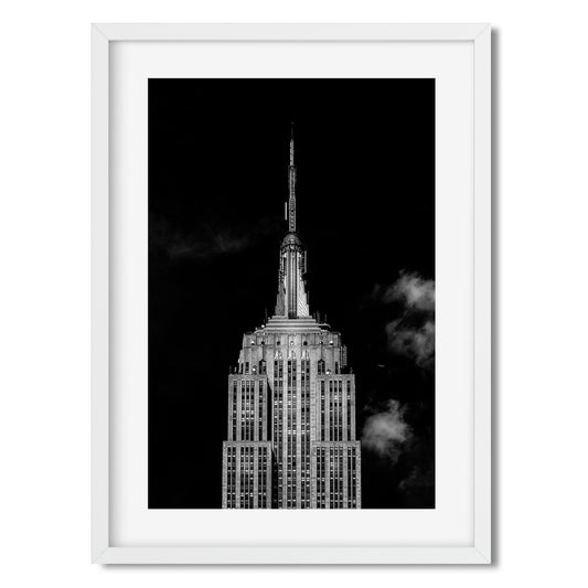 Black and white fine art print of Empire State Building New York City