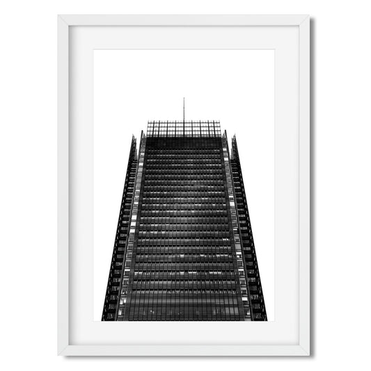Black and white fine art print of The New York Times Building Midtown Manhattan NYC