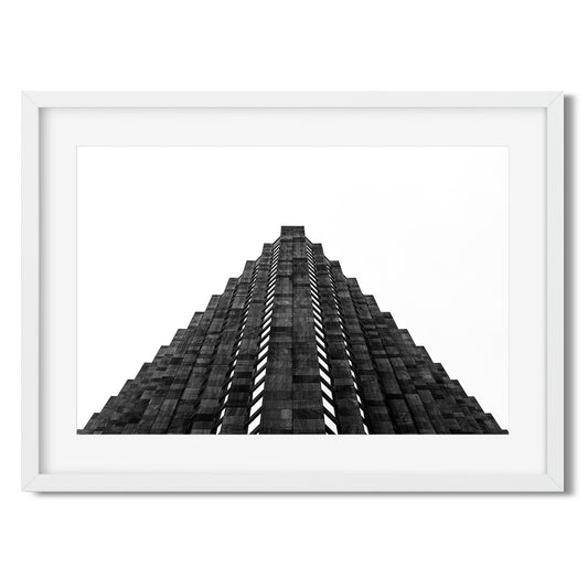 Black and white fine art print of 1300 Avenue of the Americas Midtown Manhattan NYC