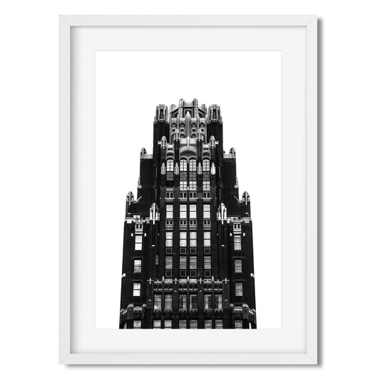 Black and white fine art print of American Radiator Building Midtown Manhattan New York City