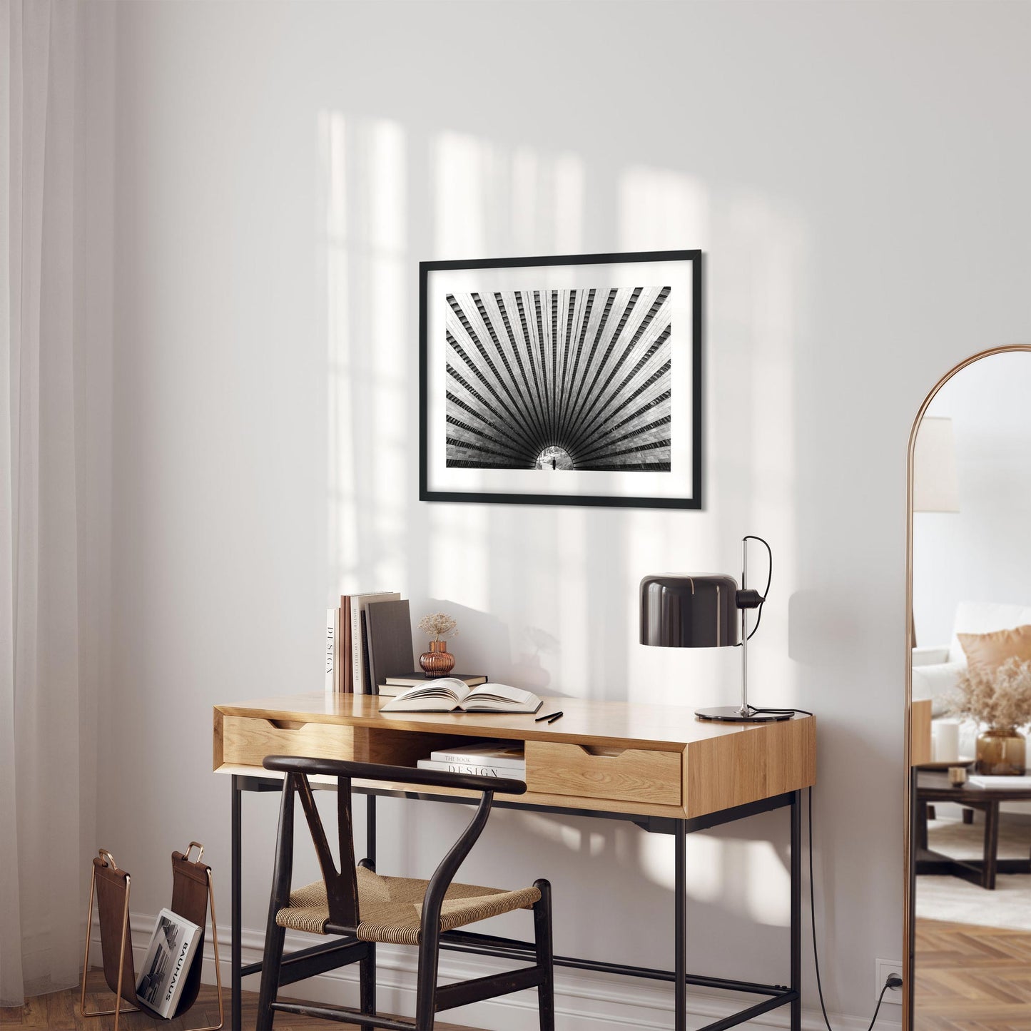 Black and white fine art print of Playmates Arch Central Park New York City