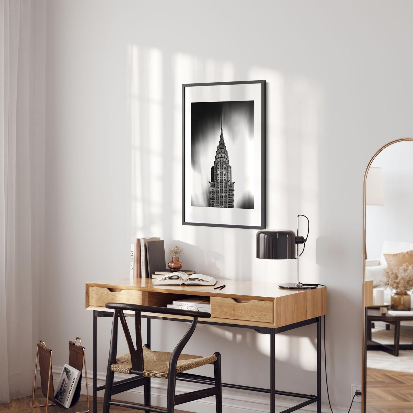 Black and white fine art print of Chrysler Building New York City