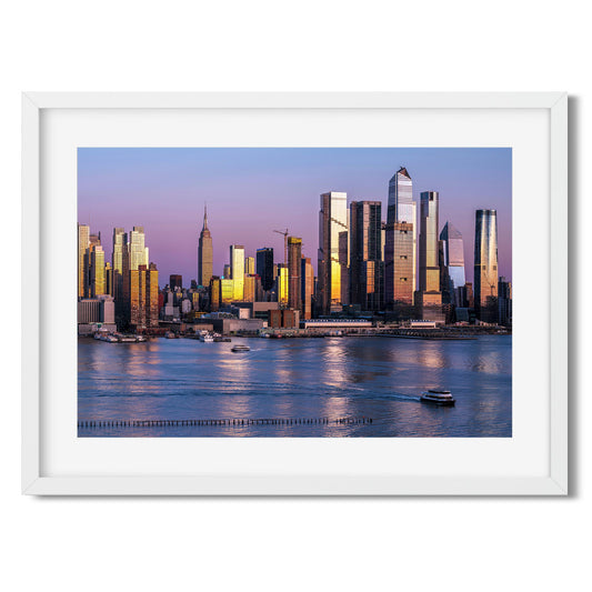 Fine art print of Pinky Sunset Moment of Hudson Yards Manhattan NYC