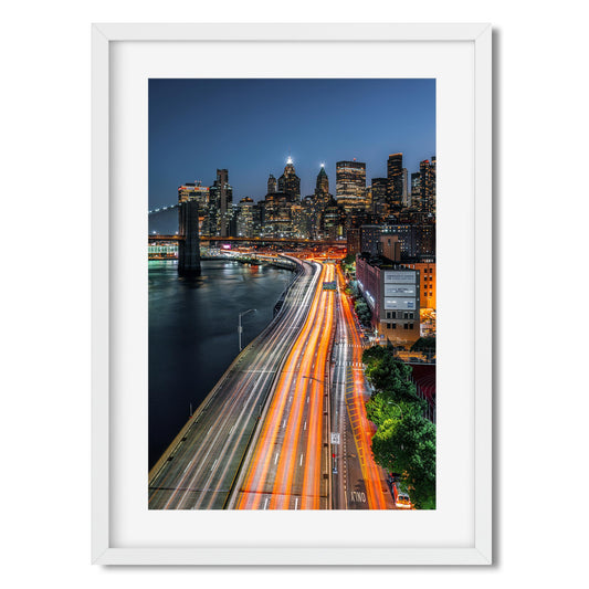 Fine art print of Franklin D. Roosevelt East River Drive at Night