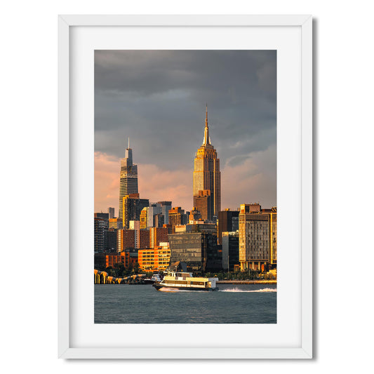 Fine art print of Hudson River and Midtown Manhattan New York City