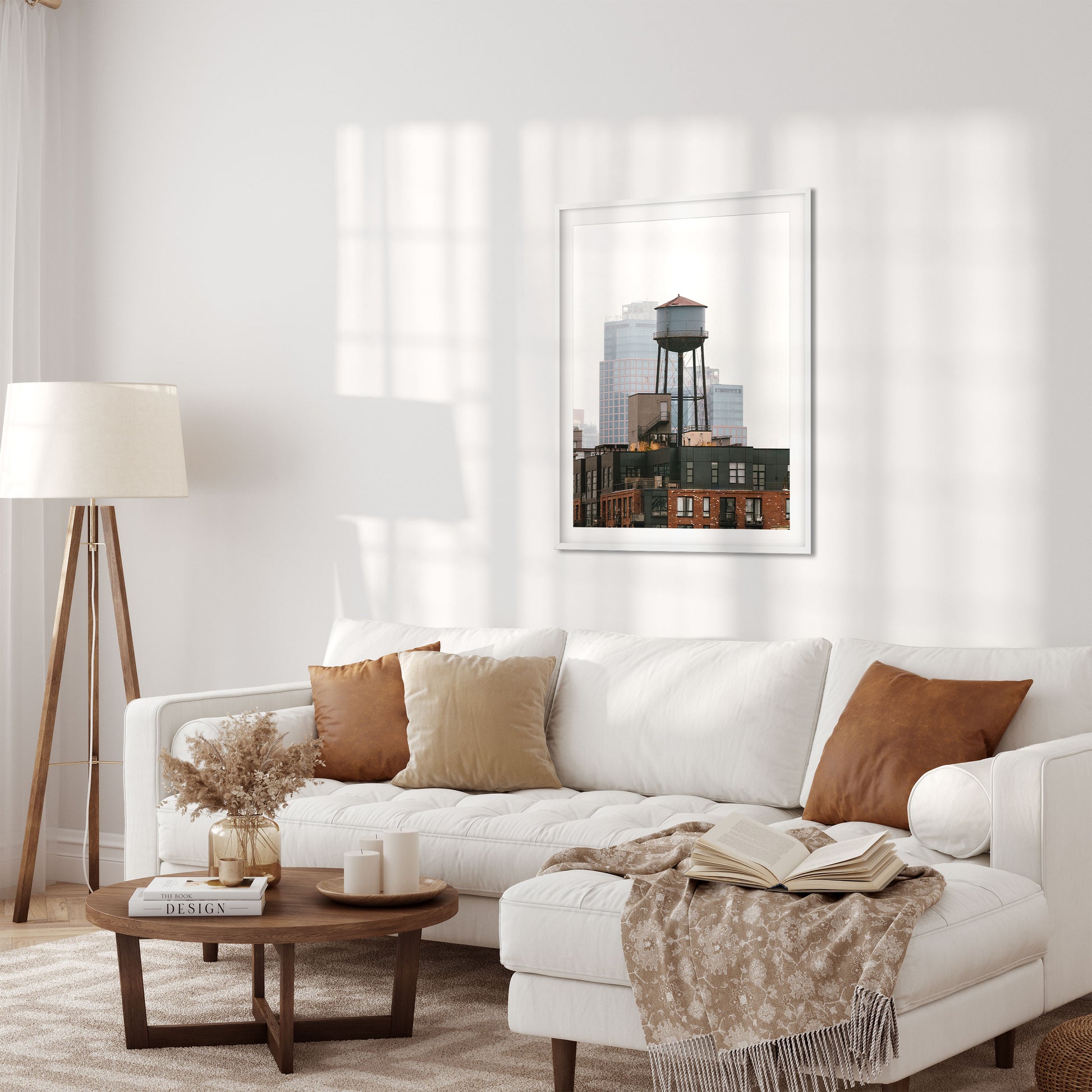 Water Tower at Foggy Morning in Greenpoint, Brooklyn New York City