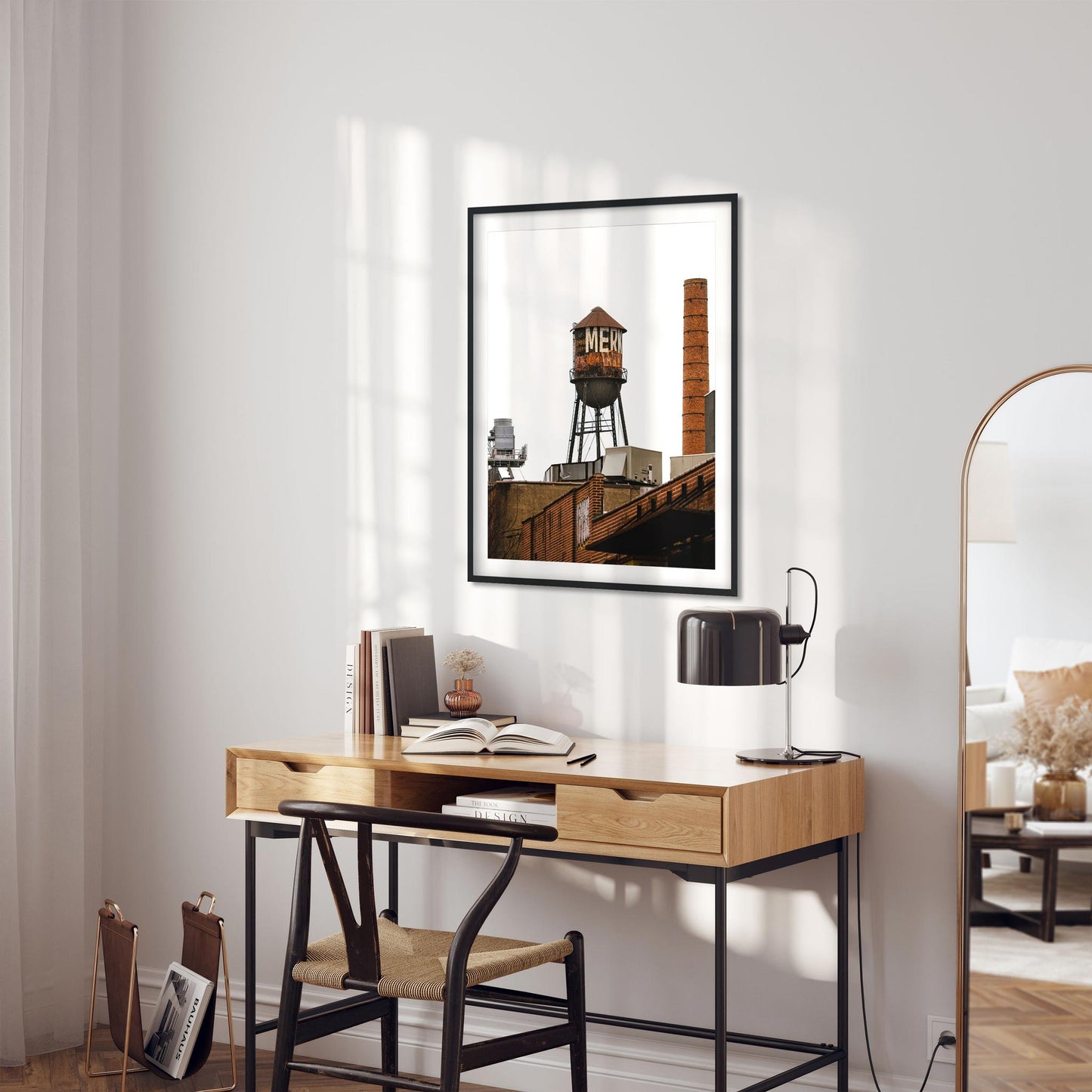 Fine art print of Rusty Water Tower in Greenpoint Brooklyn New York