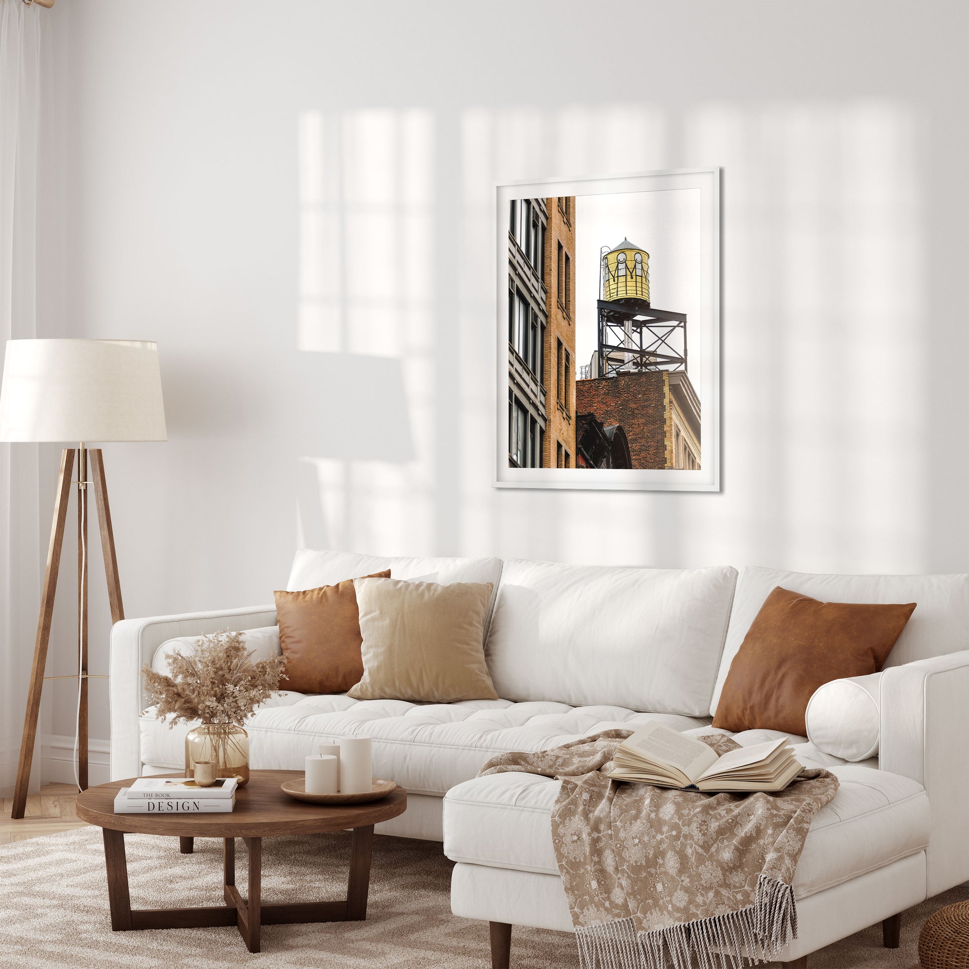 Water Tower painted by STIK in East Village Manhattan New York City