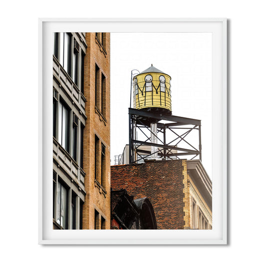 Fine art print of Water Tower painted by STIK in East Village New York City