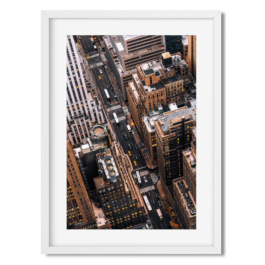 Fine art print of Midtown Manhattan Traffic at Rush Hour New York City