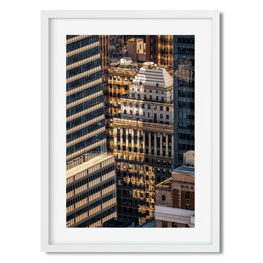 Fine art print of Winter Sunset Reflect on The Building of Murray Hill Midtown Manhattan NYC