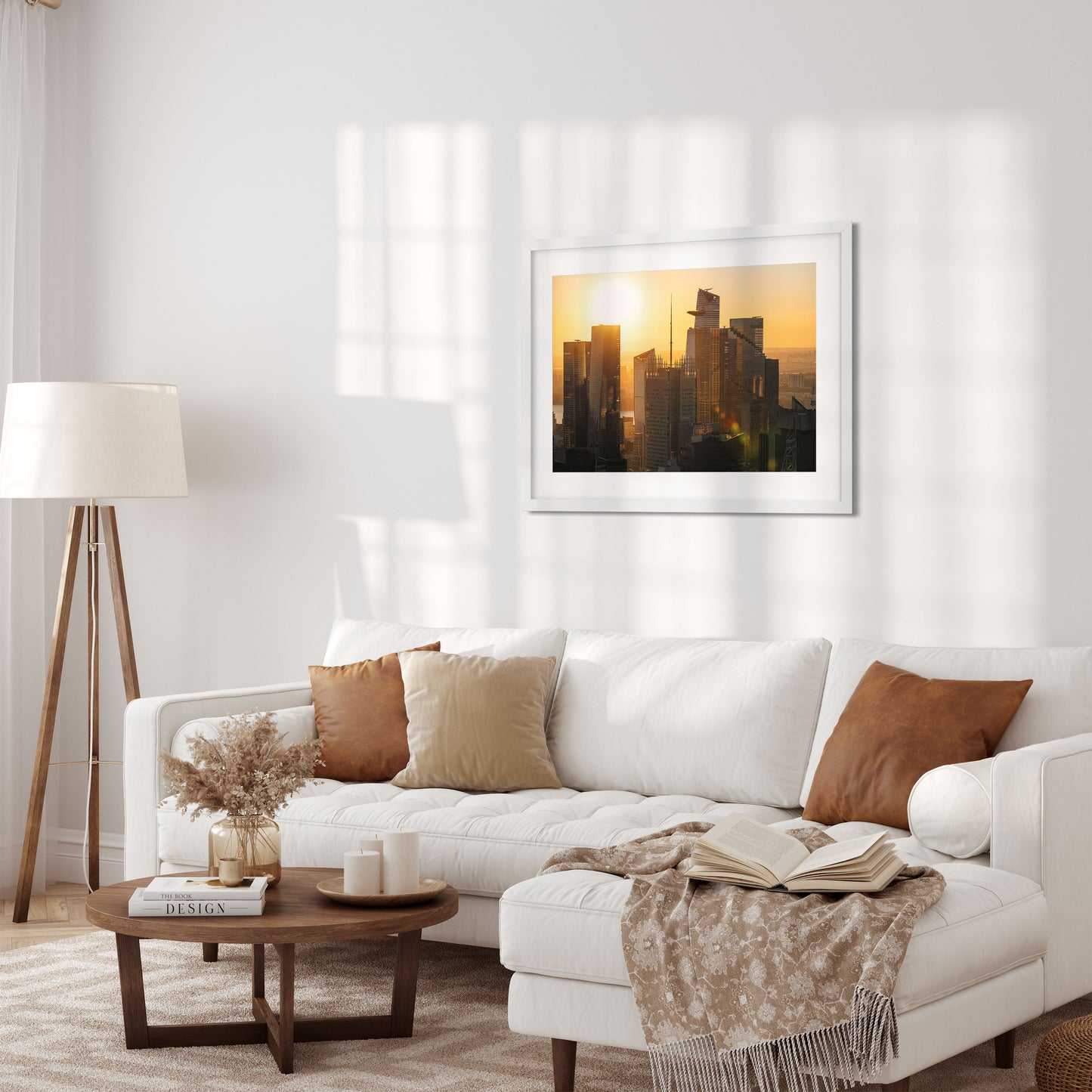 Sunset over skyscrapers of Hudson Yards midtown Manhattan 2023