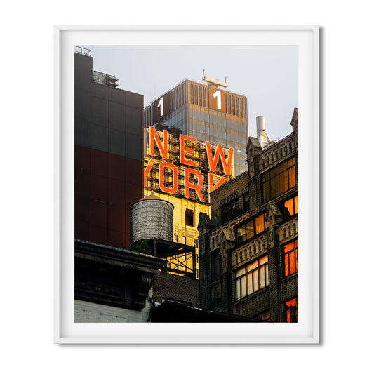 Water Tower with New Yorker sign in Hell's Kitchen Manhattan New York City