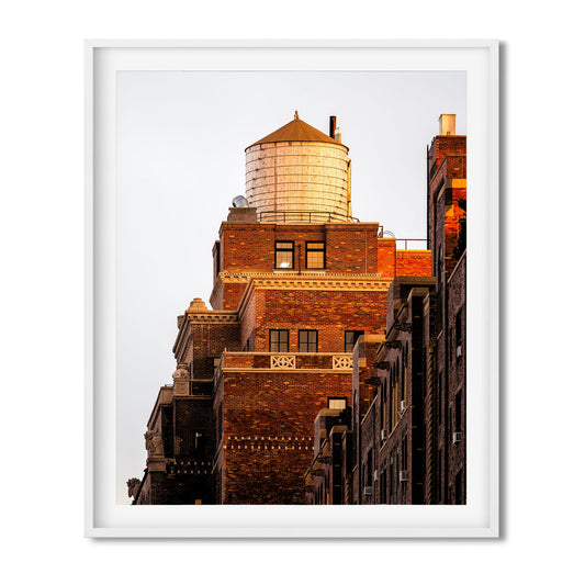 Fine art print of Water Tower at Sunset in Chelsea Manhattan NYC