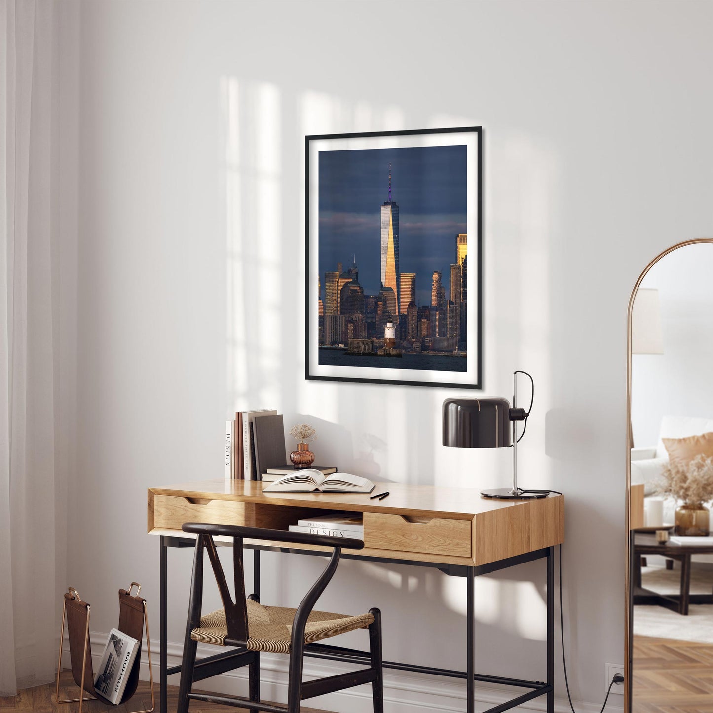 Fine art print of Robbins Reef Lighthouse at Dusk in New York City