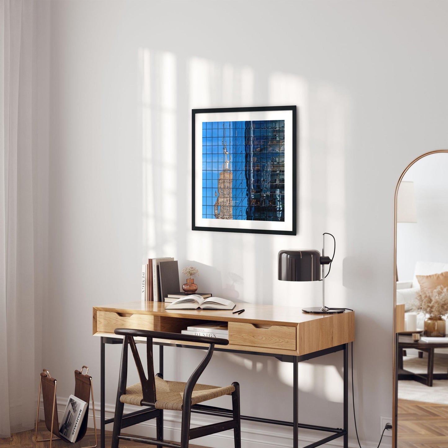 Fine art print of Empire State Building Reflections in Hudson Yards NYC