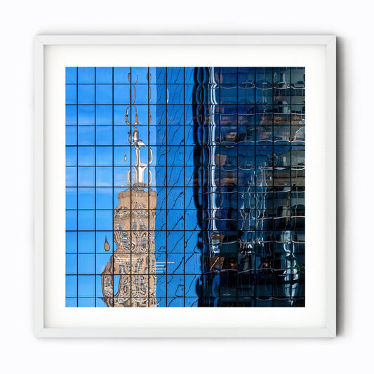 Fine art print of Empire State Building Reflections in Hudson Yards NYC