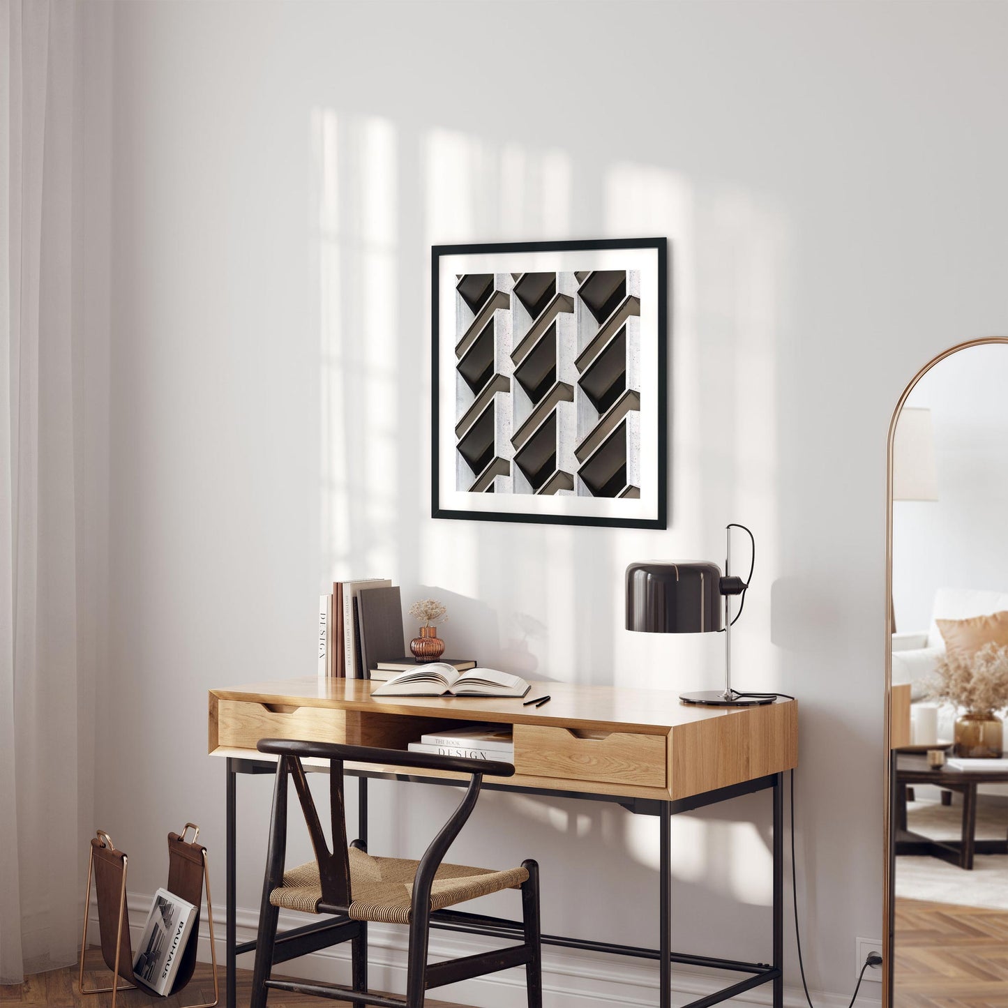 Fine art print of abstract building exterior of 909 Third Avenue New York City