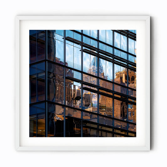 Fine art print of Abstract Building Reflection of Hell's Kitchen NYC