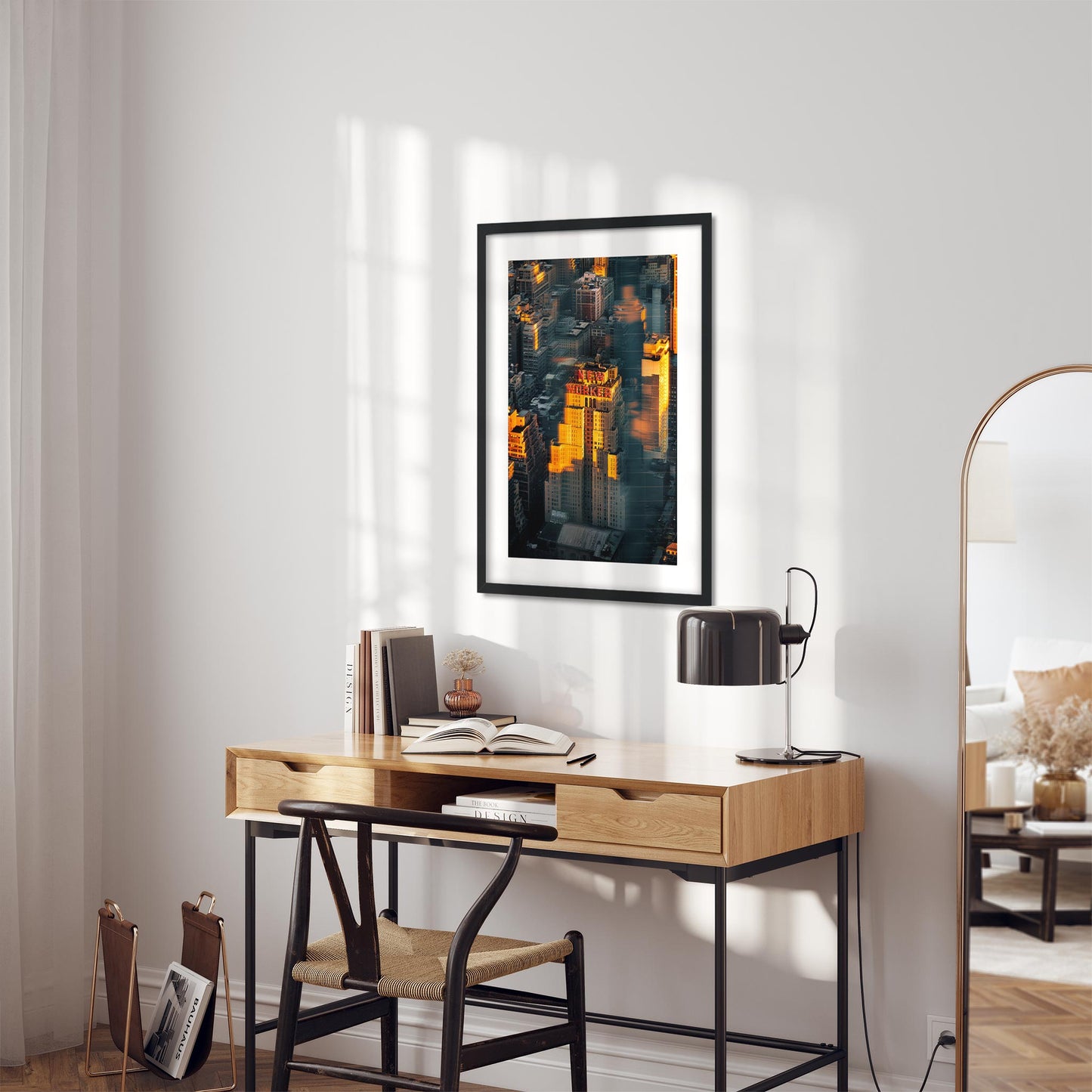 Fine art print of Iconic New Yorker Sign in Midtown Manhattan New York City at sunset