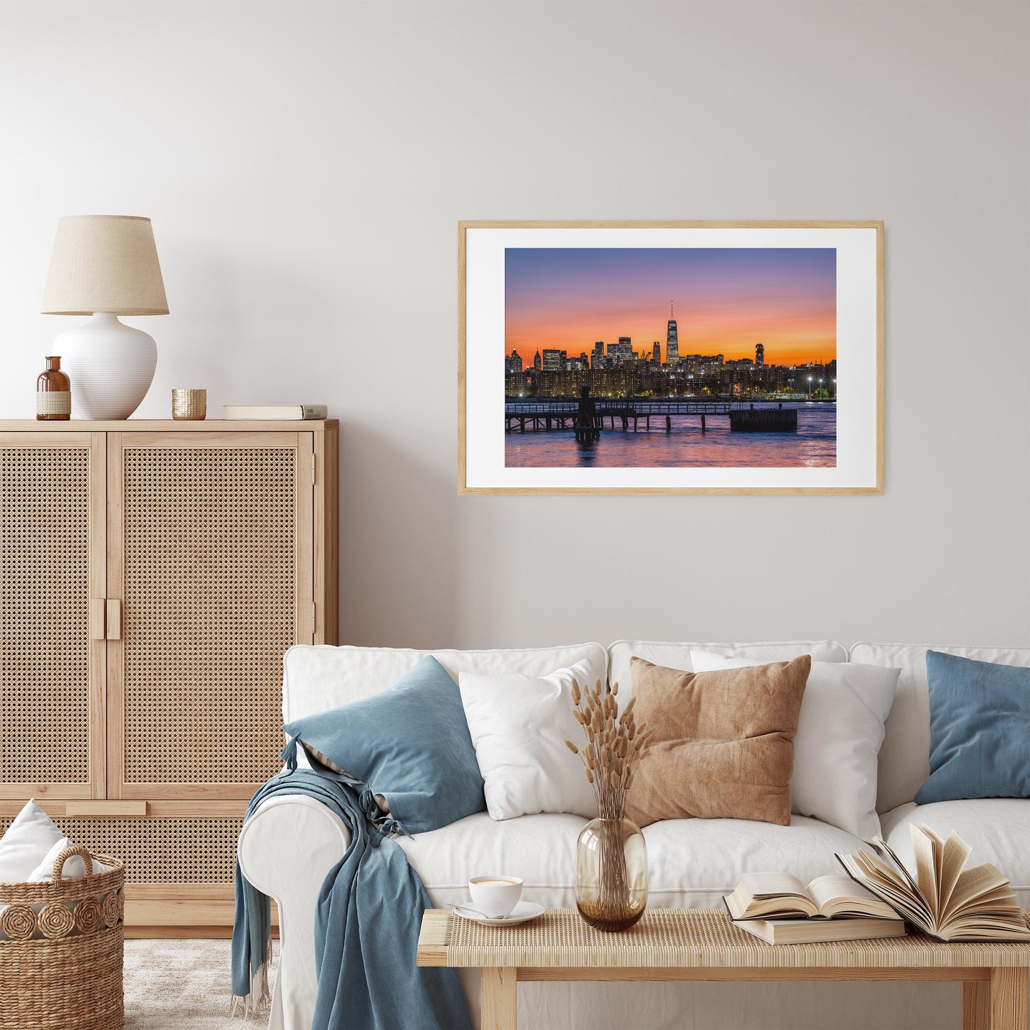 Orange Sunset Color Splash on East River and Lower East Manhattan 2024