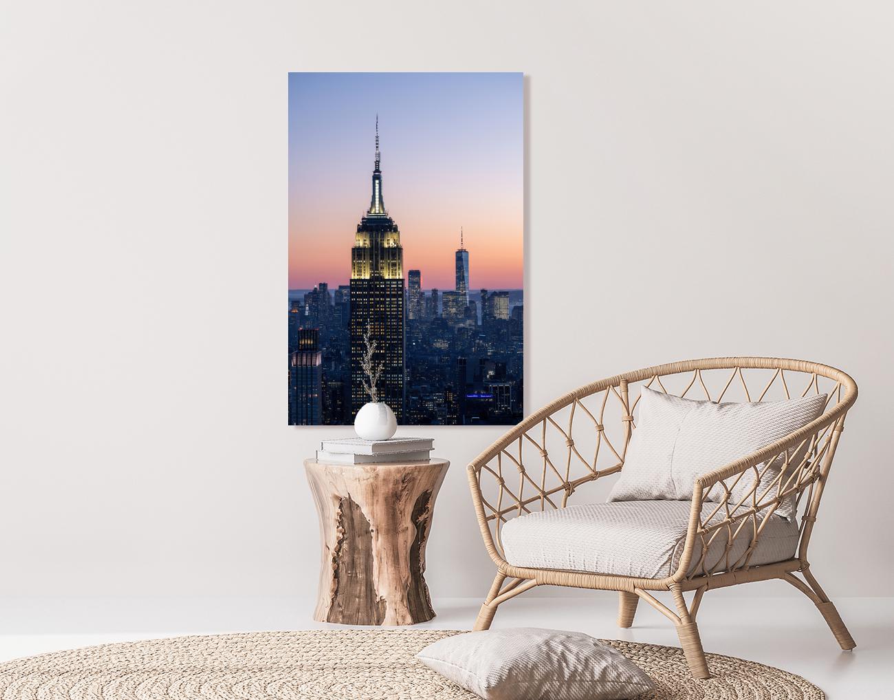Winter Sunset Casting A Warm Orange Glow Across Manhattan 2023