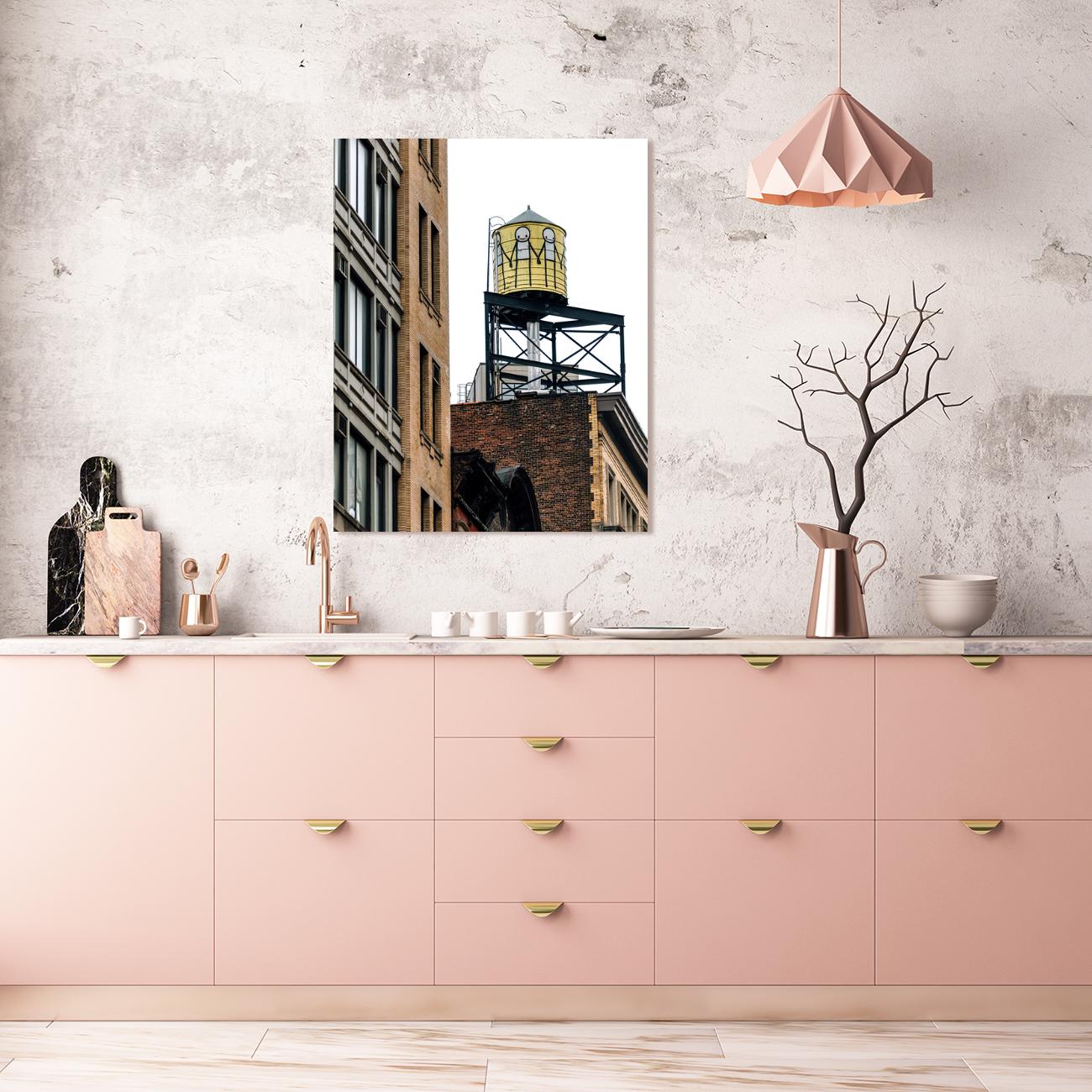Water Tower painted by STIK in Midtown Manhattan 2023