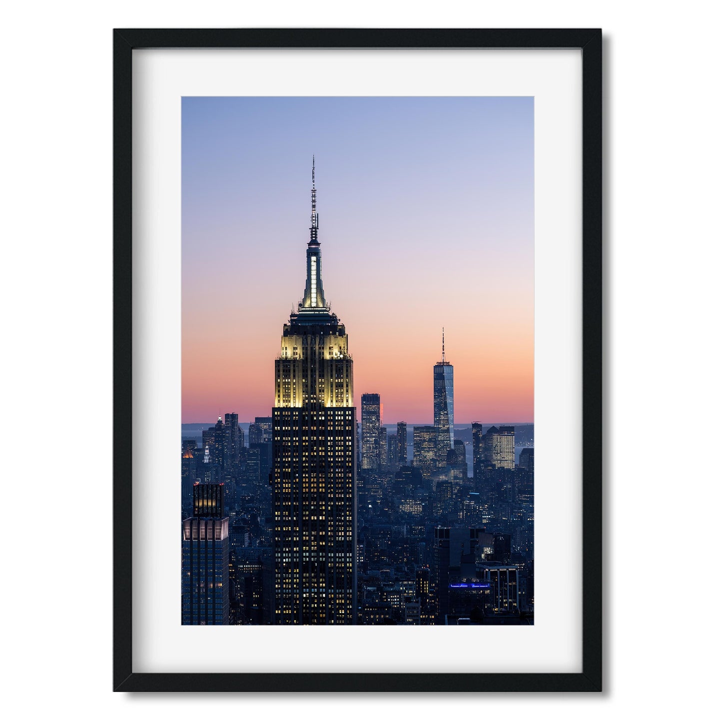 Winter Sunset Casting A Warm Orange Glow Across Manhattan 2023