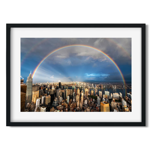 Double rainbow shines over Midtown Manhattan and Long Island City 2023