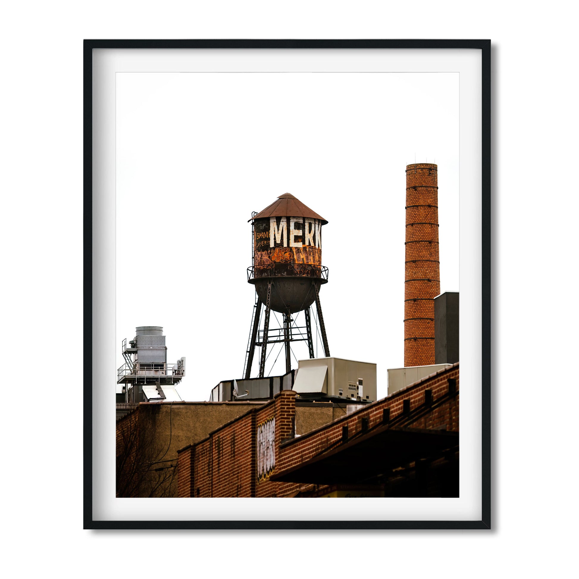 Vintage Water Tower in Greenpoint, Brooklyn New York City