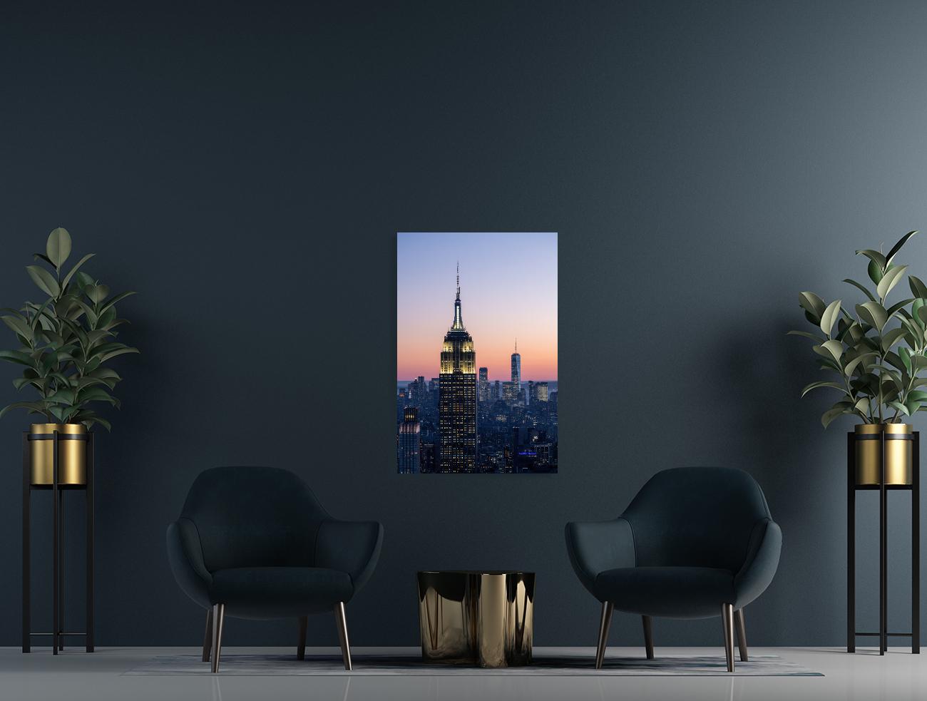 Winter Sunset Casting A Warm Orange Glow Across Manhattan 2023