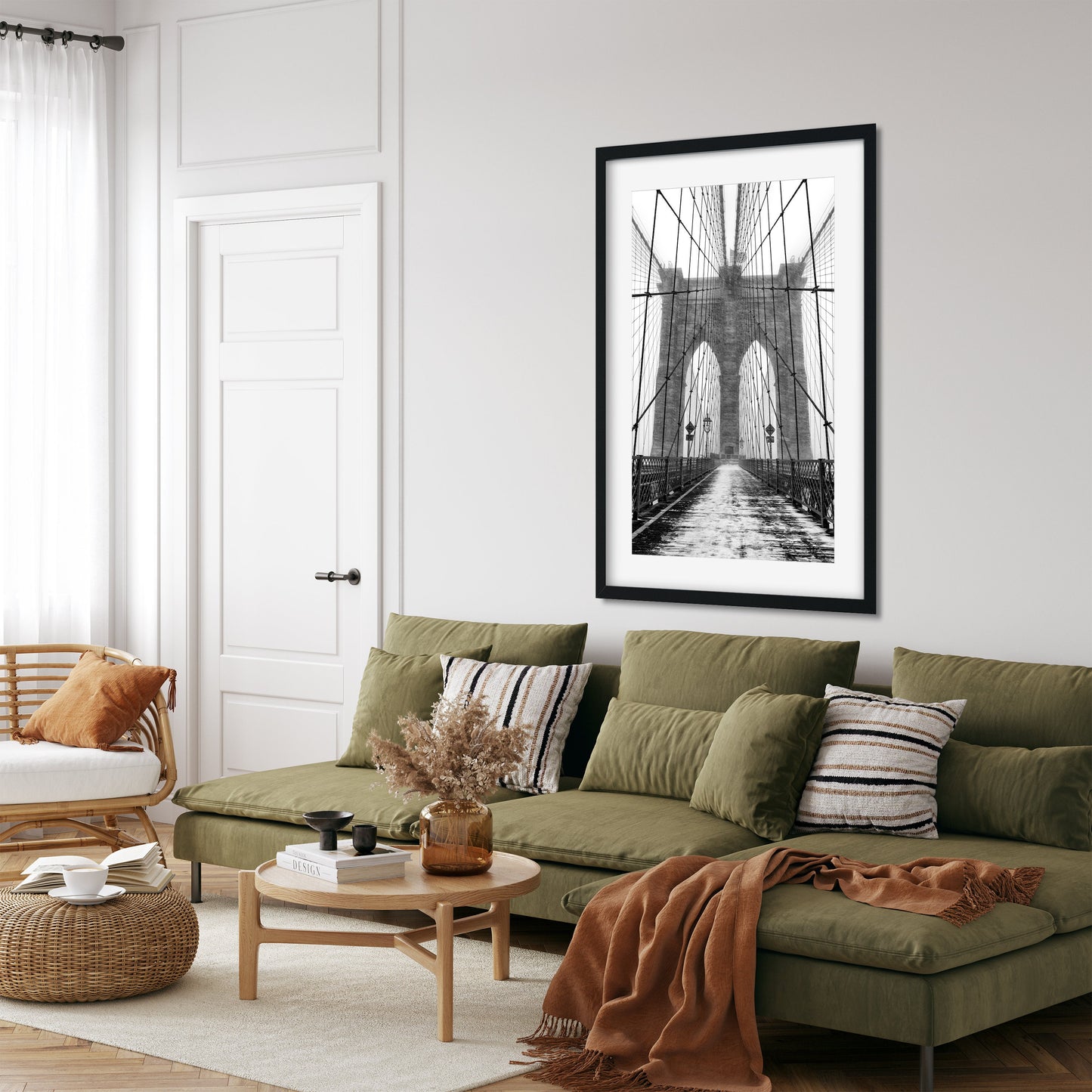 Brooklyn Bridge in blizzard New York City 2016