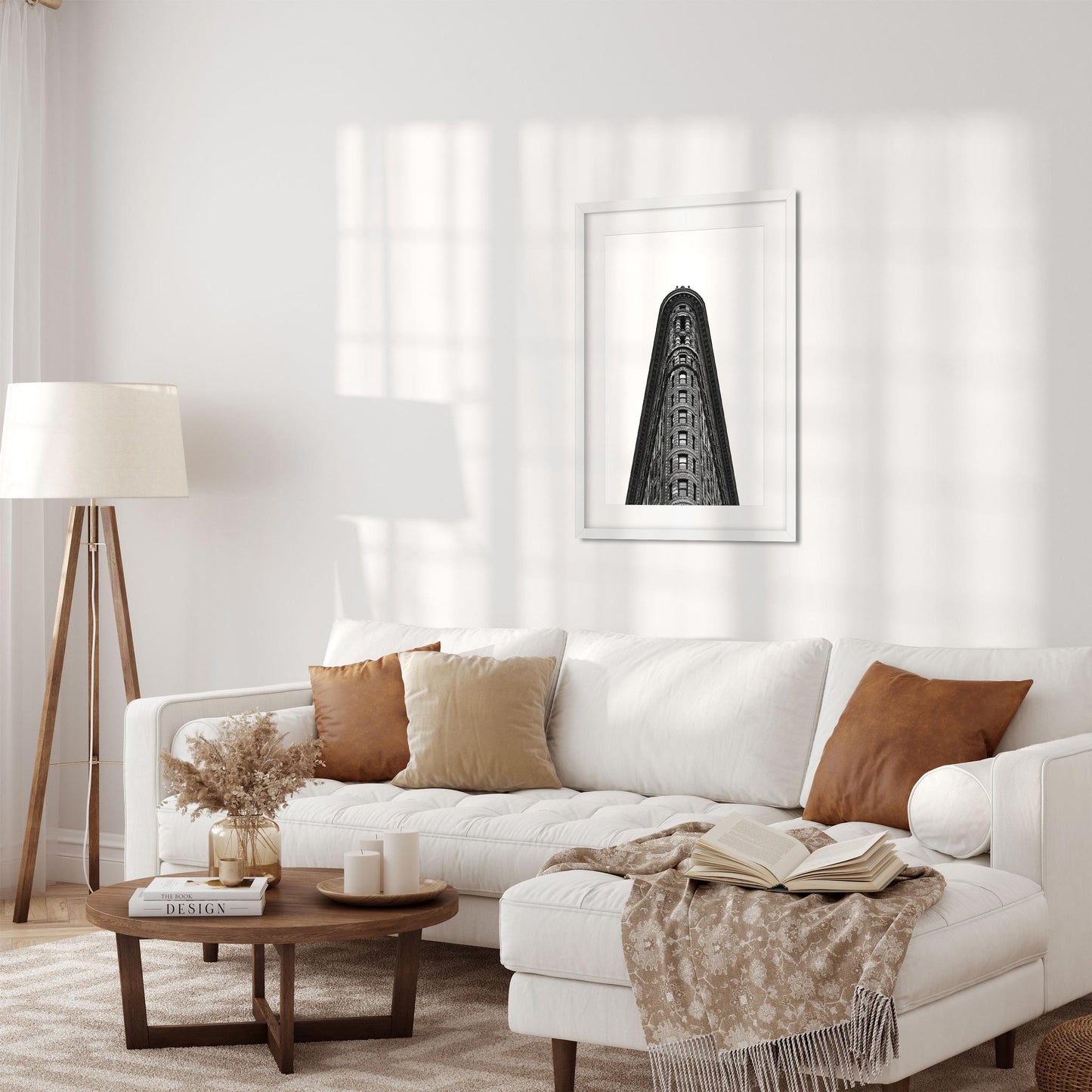 Black and white fine art print of Flatiron Building New York City