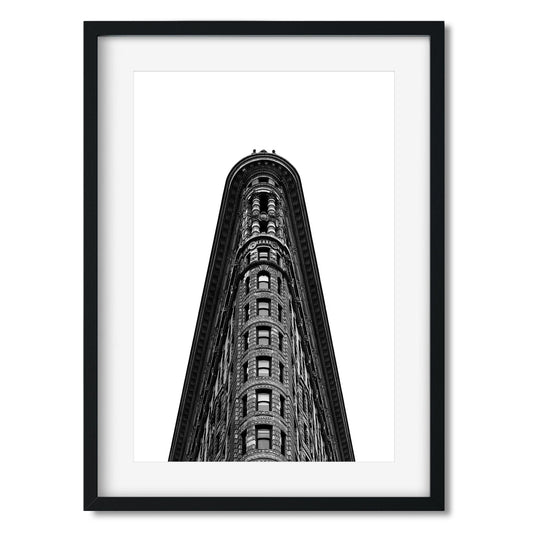 Black and white fine art print of Flatiron Building New York City