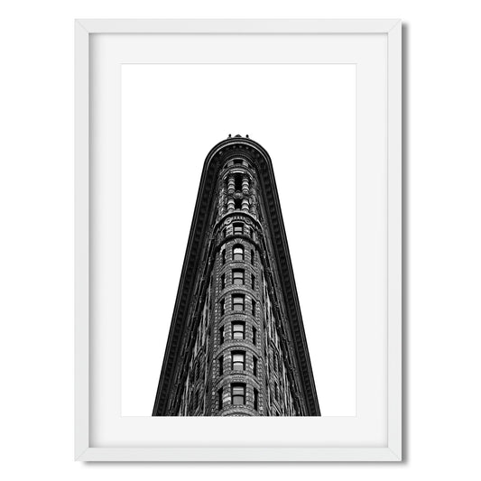 Black and white fine art print of Flatiron Building New York City