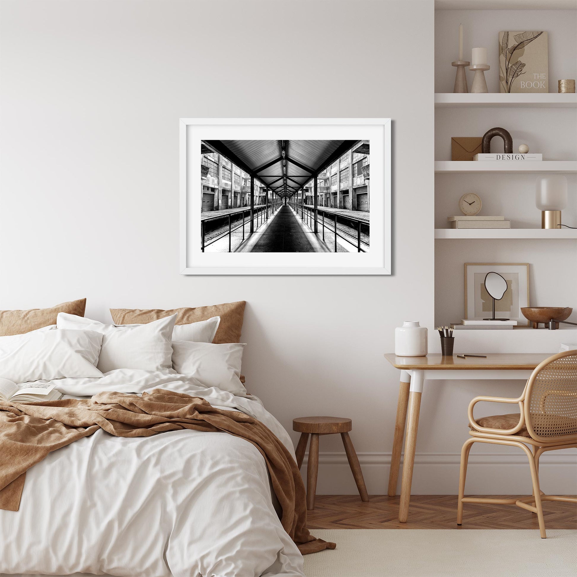 Black and White New York Architecture Fine Art Print of Brooklyn Army Terminal