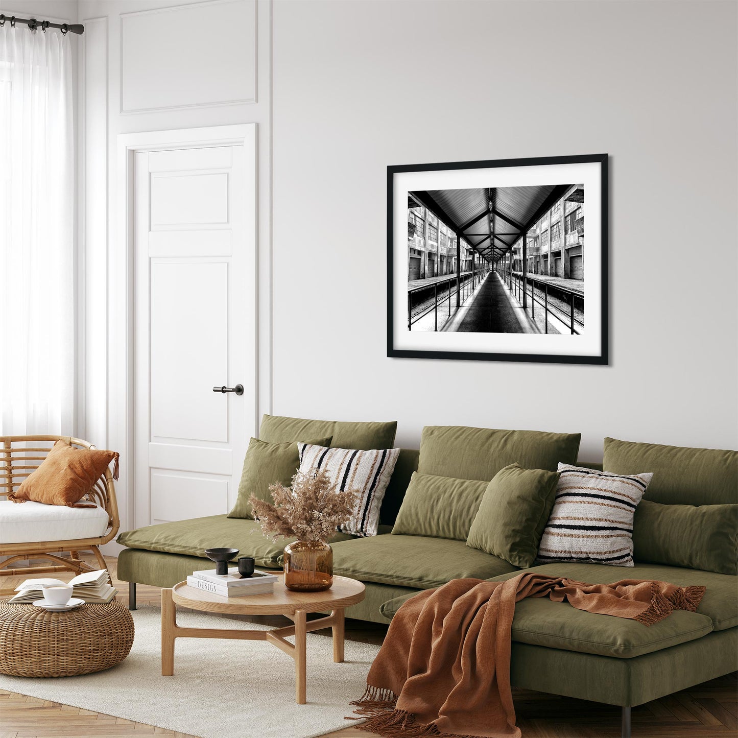 Black and White New York Architecture Fine Art Print of Brooklyn Army Terminal
