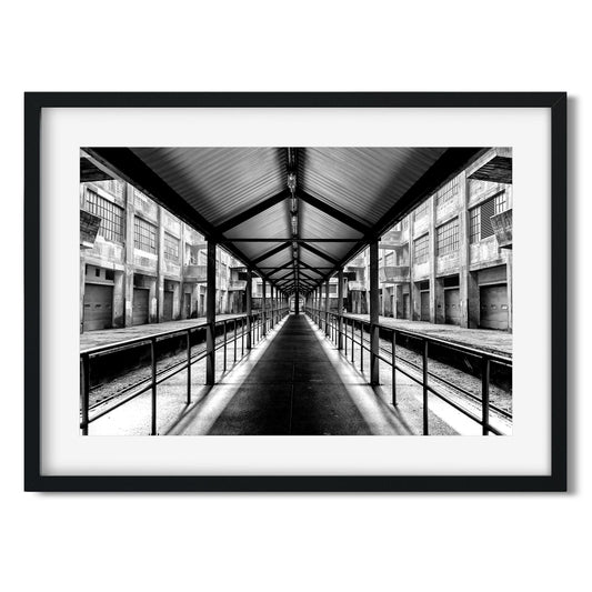 Black and White New York Architecture Fine Art Print of Brooklyn Army Terminal