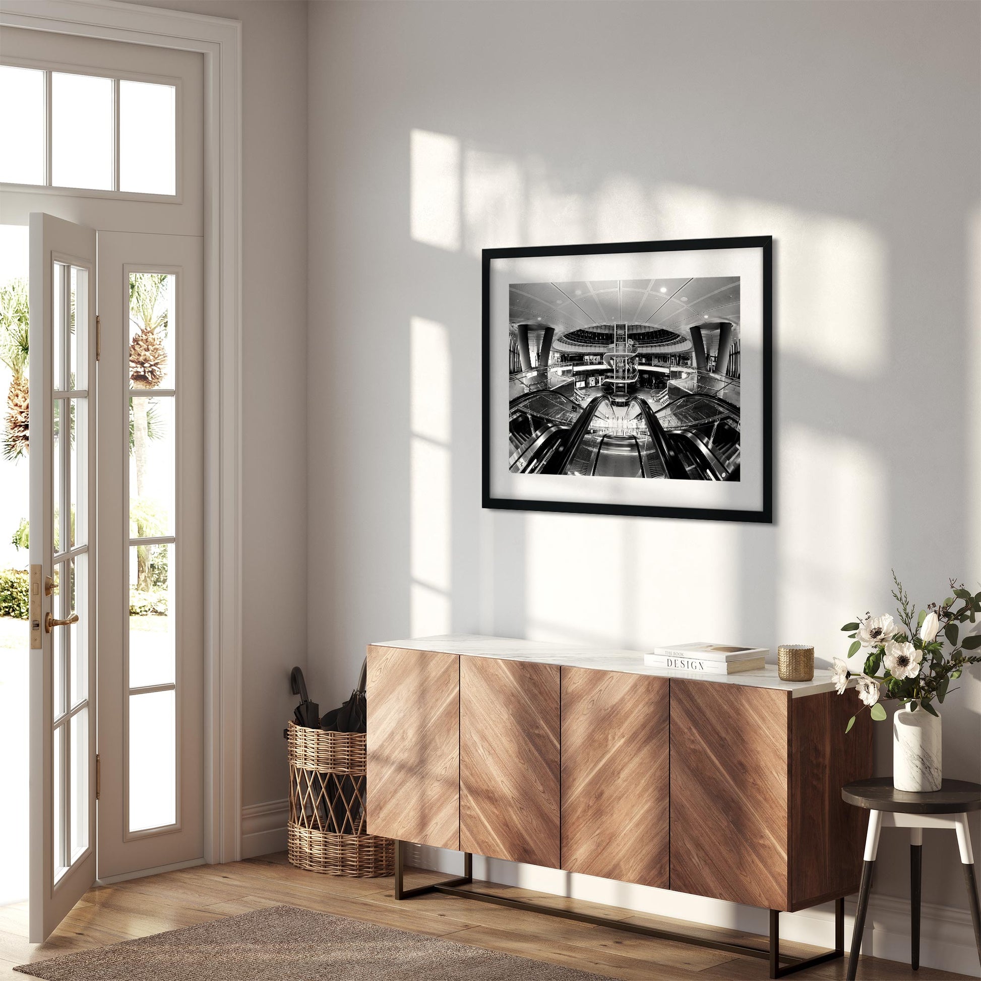 Black and White New York Architecture Fine Art Print of Fulton Street Subway
