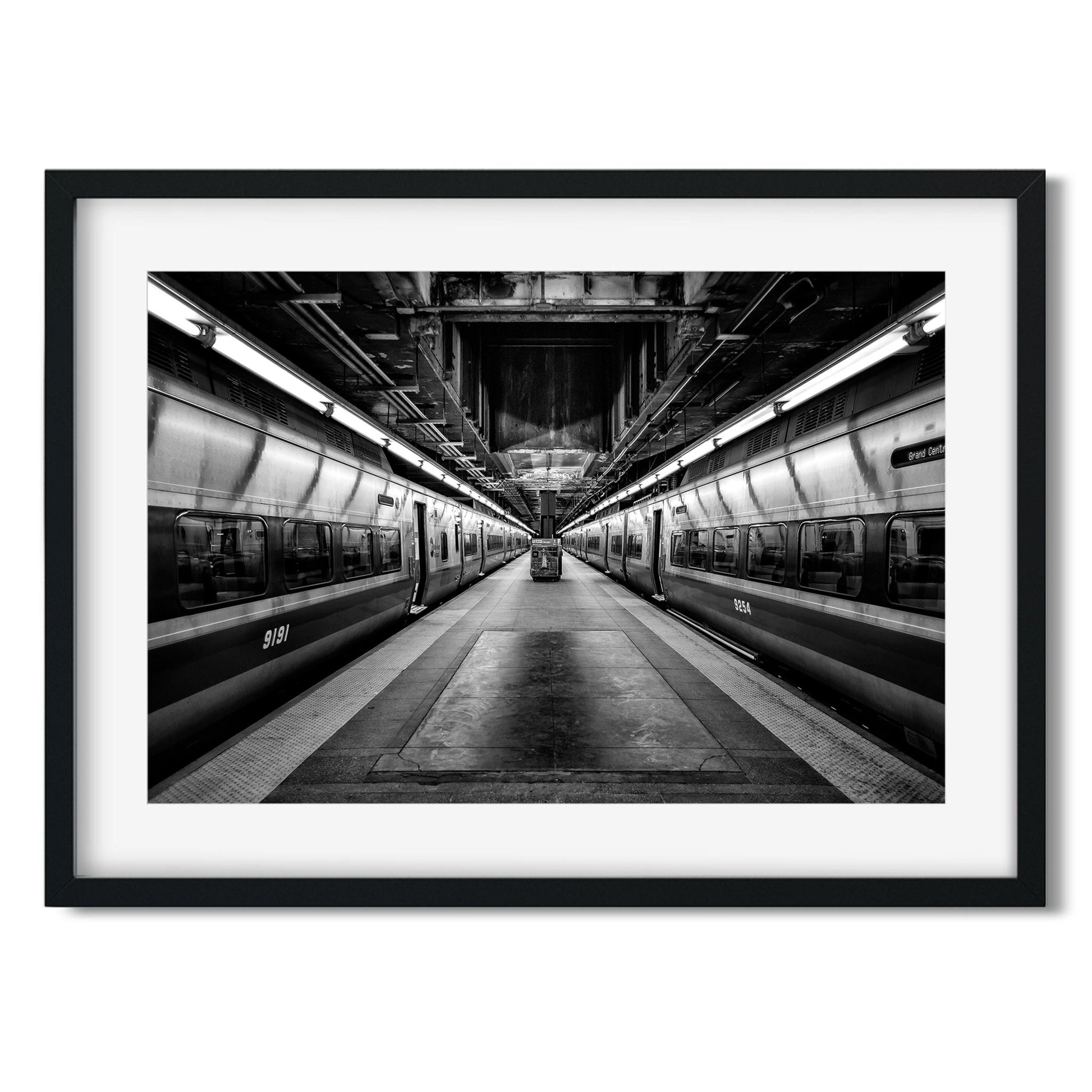 Black and white fine art print of Metro-North Railroad, Grand Central New York City