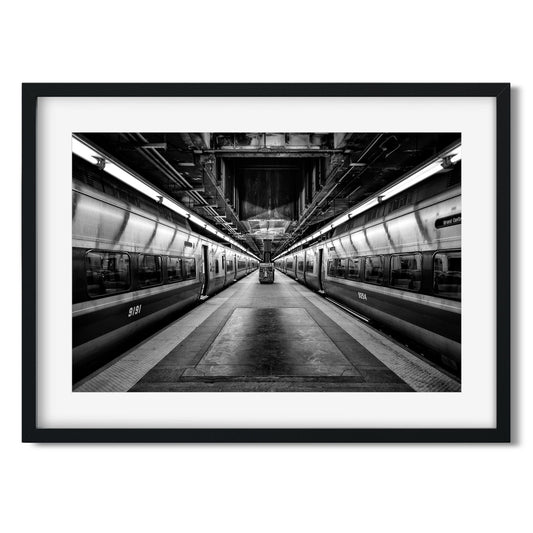 Black and white fine art print of Metro-North Railroad, Grand Central New York City