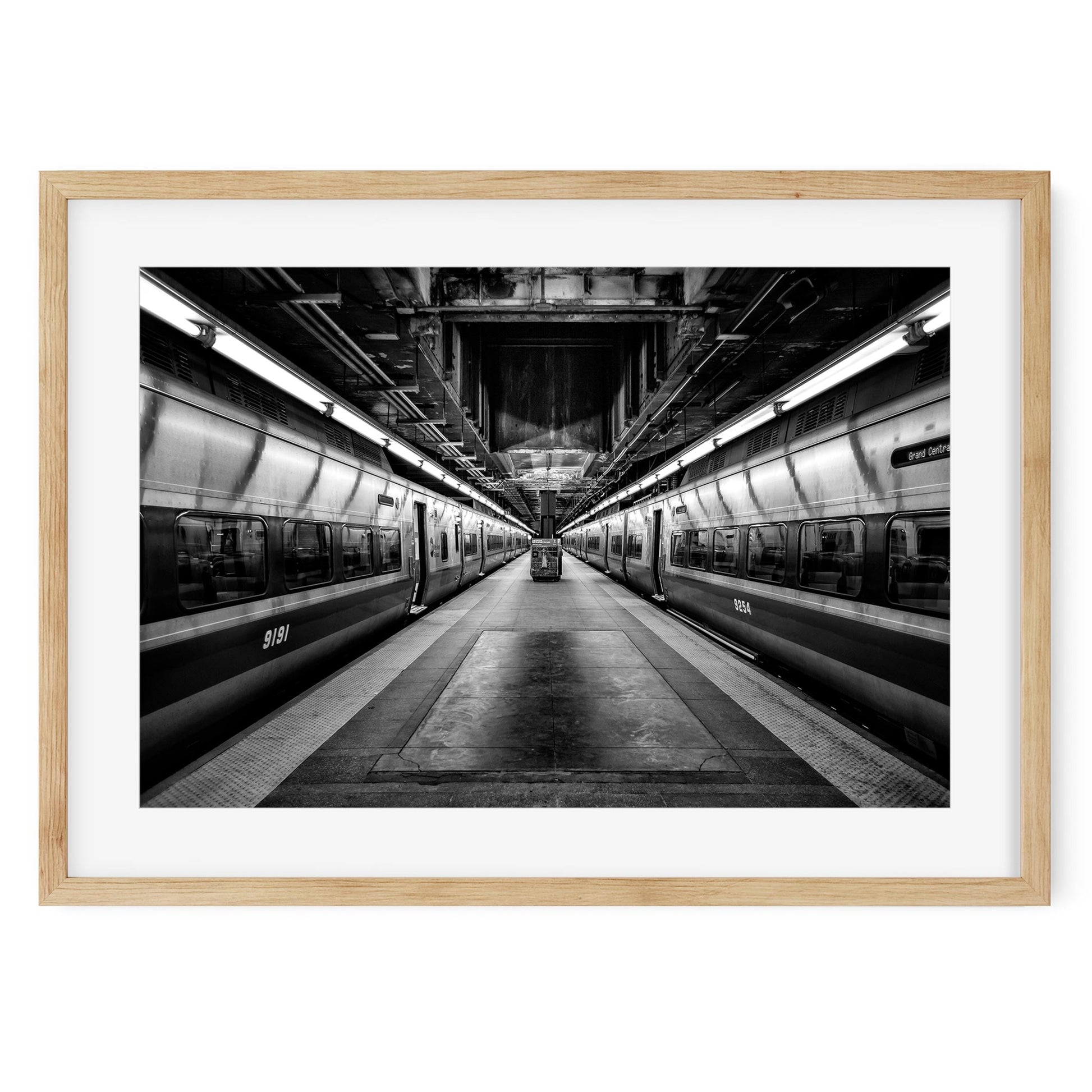 Black and white fine art print of Metro-North Railroad, Grand Central New York City
