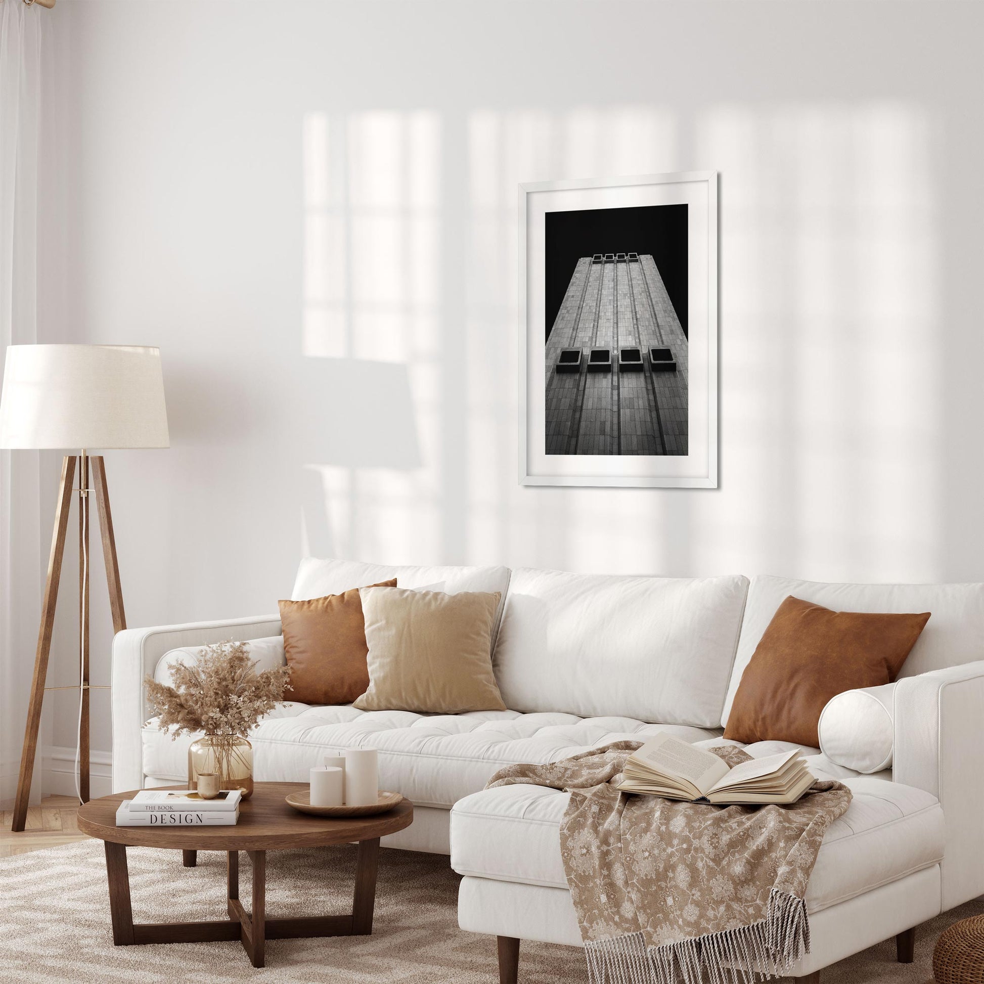 Black and white fine art print of AT&T Long Lines Building in Tribeca New York City