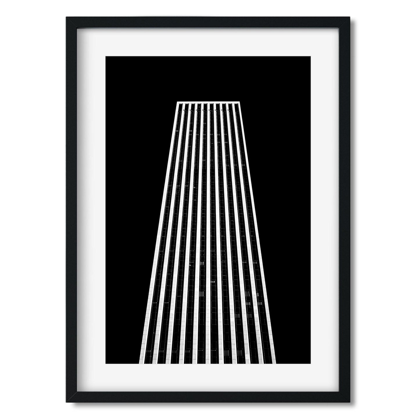 Black and white fine art print of General Motors Building New York City