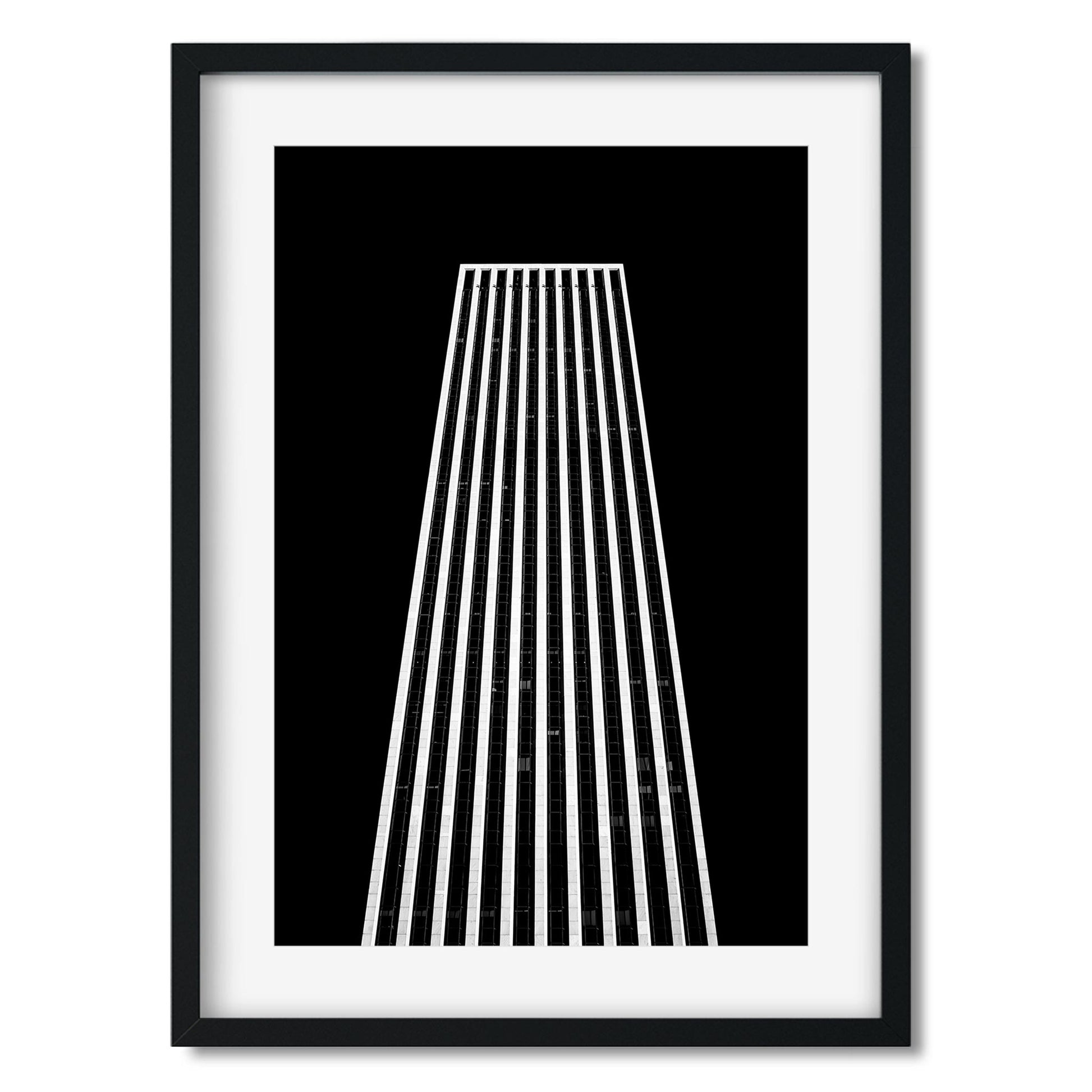 Black and white fine art print of General Motors Building New York City