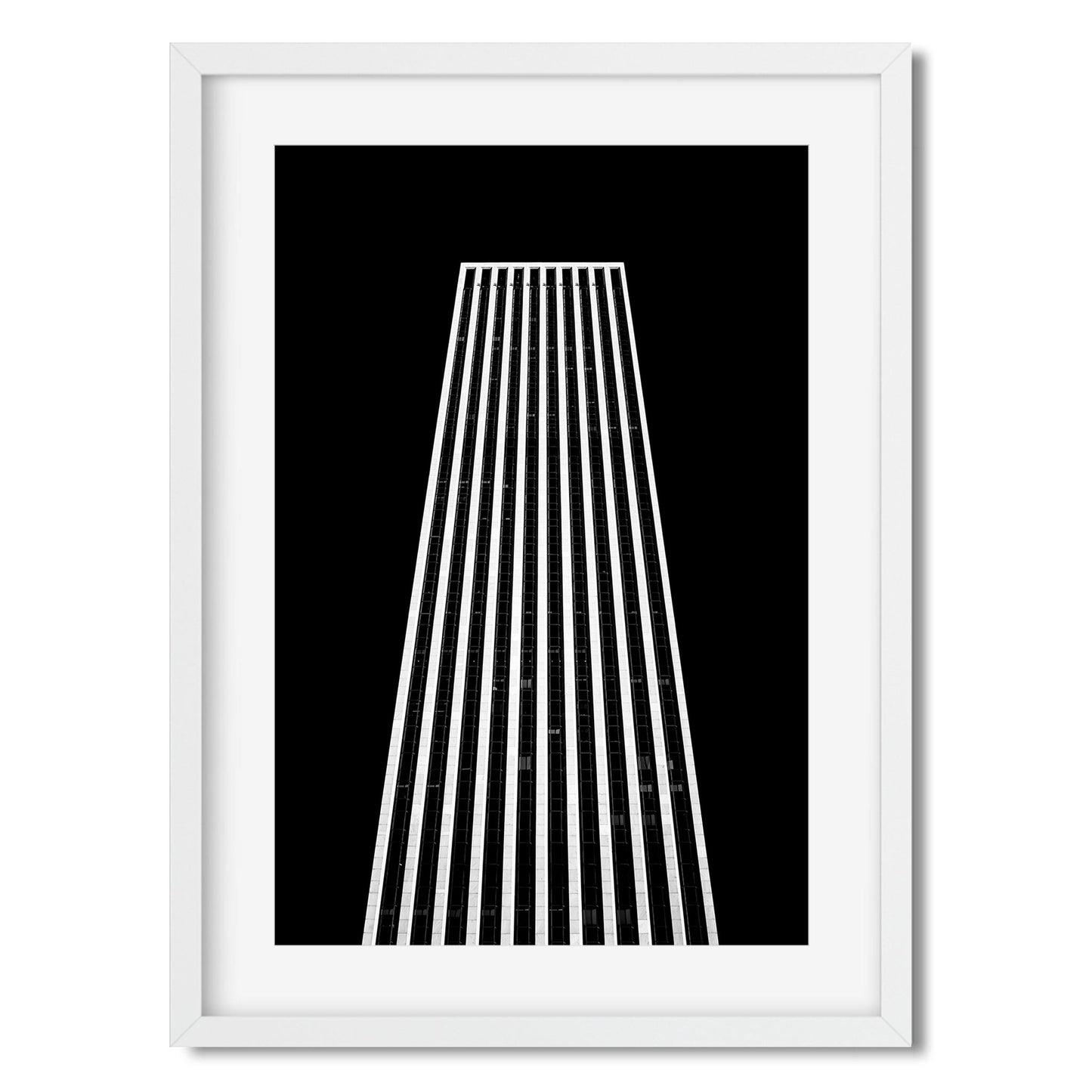 Black and white fine art print of General Motors Building New York City