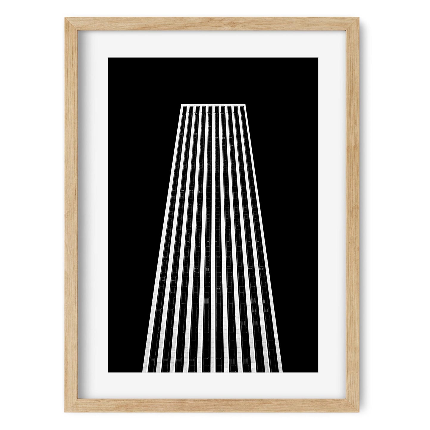 Black and white fine art print of General Motors Building New York City