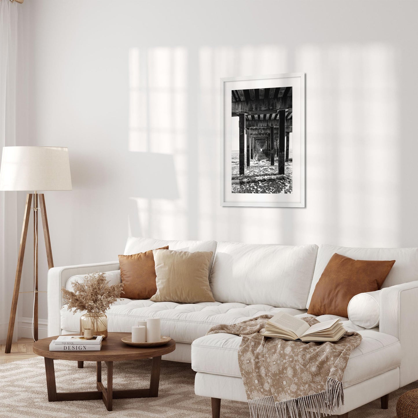 Black and white fine art print of Coney Island Pier Brooklyn New York