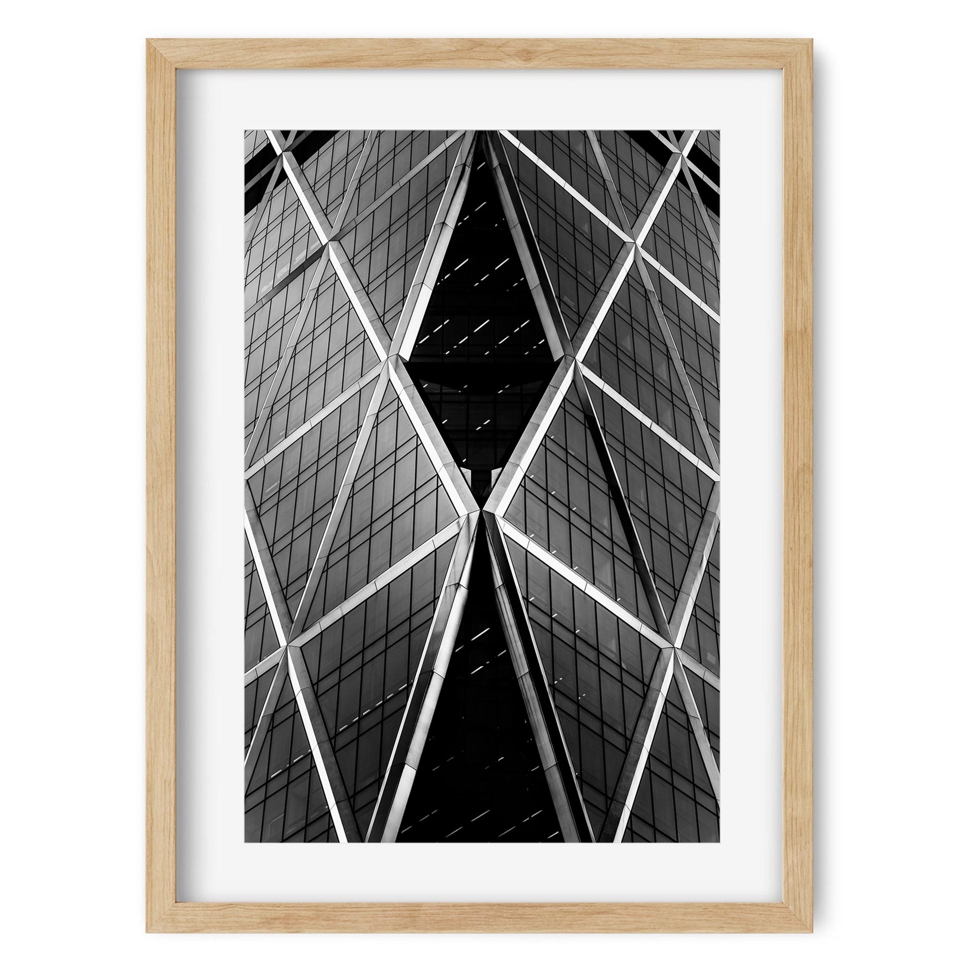 Black and white fine art print of Hearst Tower Midtown Manhattan NYC